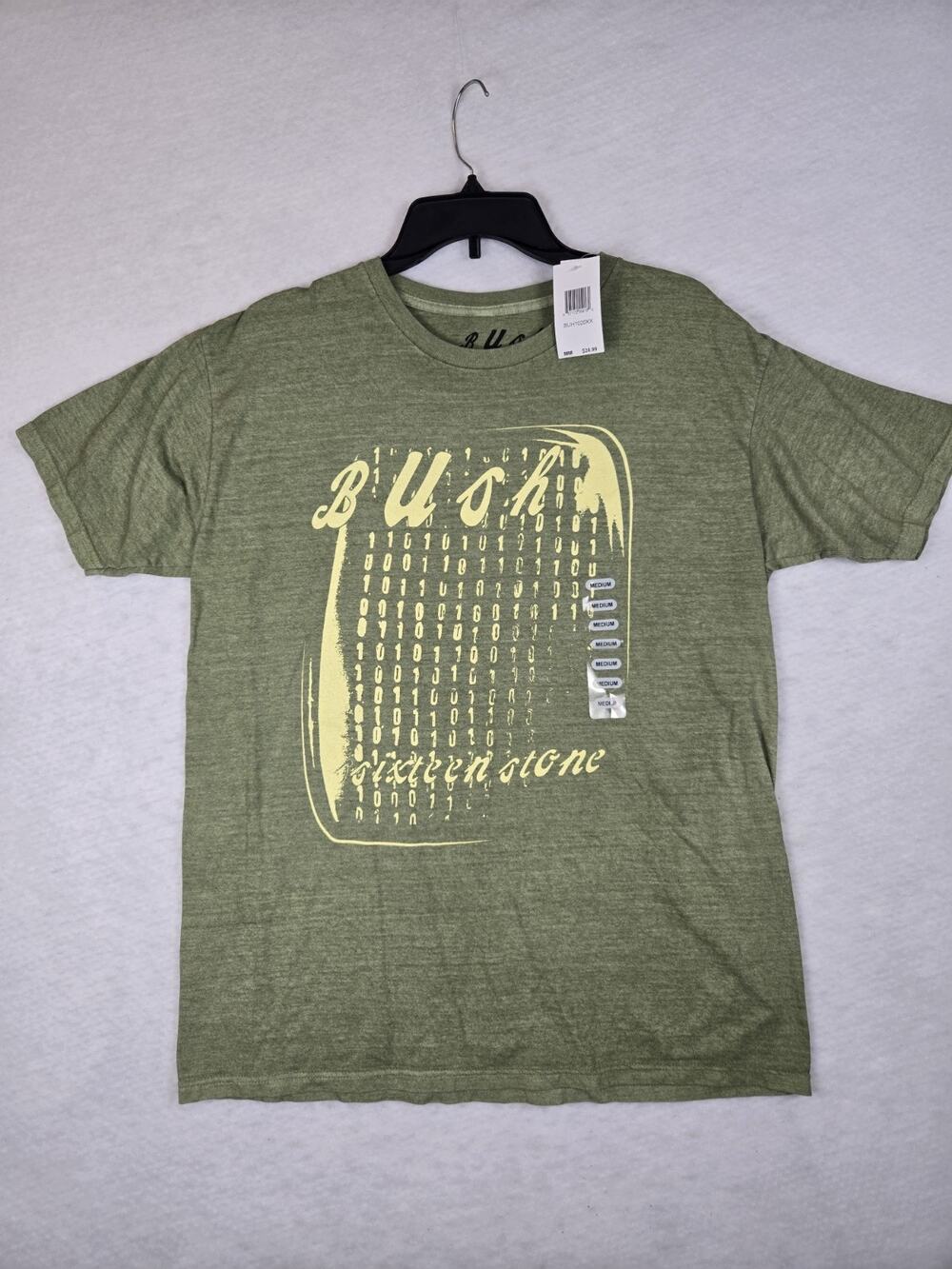 NWT Unique Green BUSH Sixteen Stone Graphic T-Shirt Men's Size MEDIUM